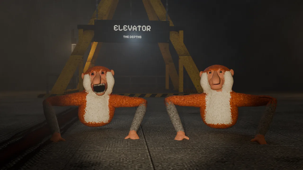 Two teammates look back at you at the crossroads; one of them is the Mimic