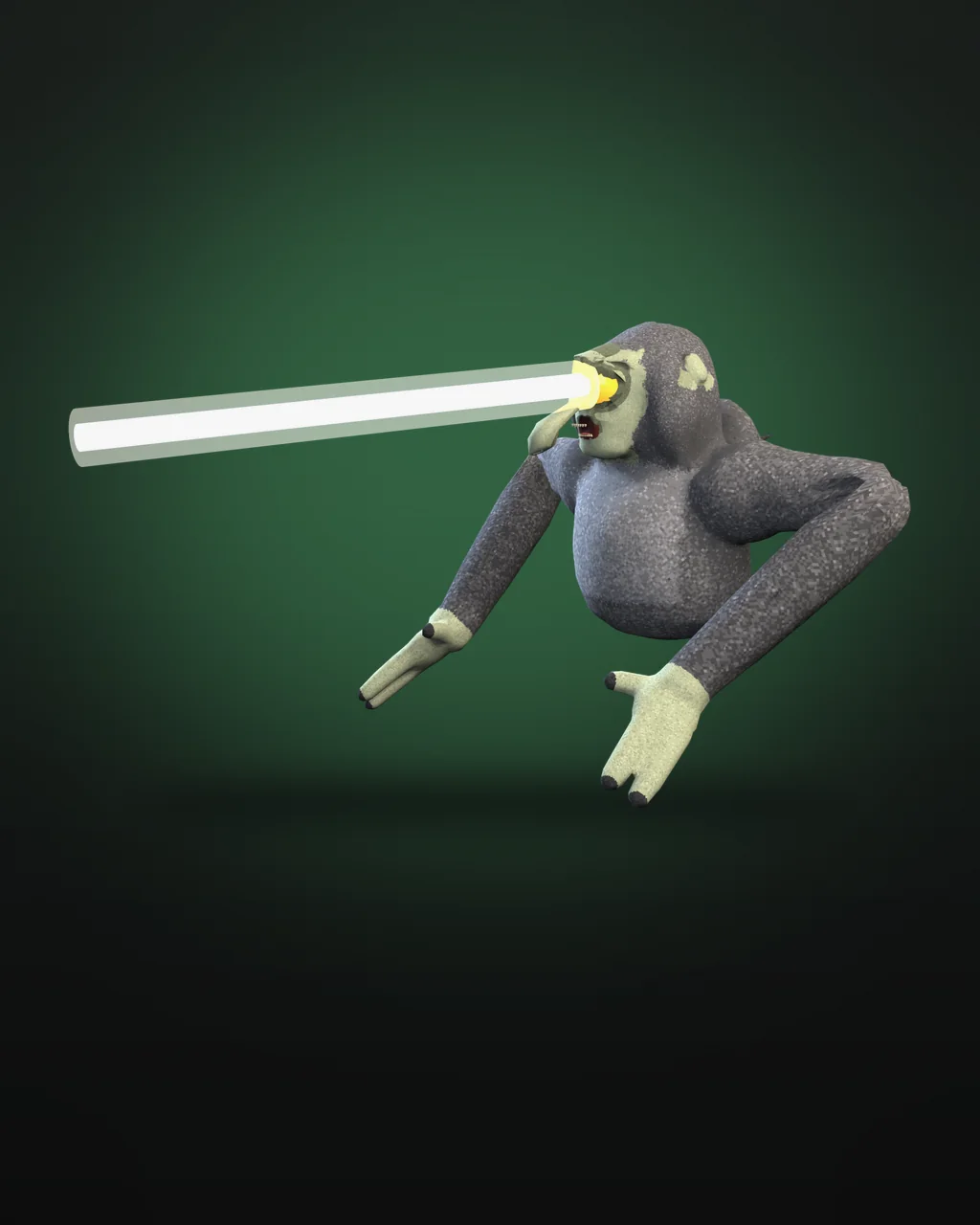 The Glare firing a beam from its single eye